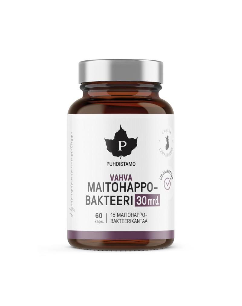 Puhdistamo - Real Foods Oy Puhdistamo Vahva Maitohappobakteeri (30 mrd) | Black Friday