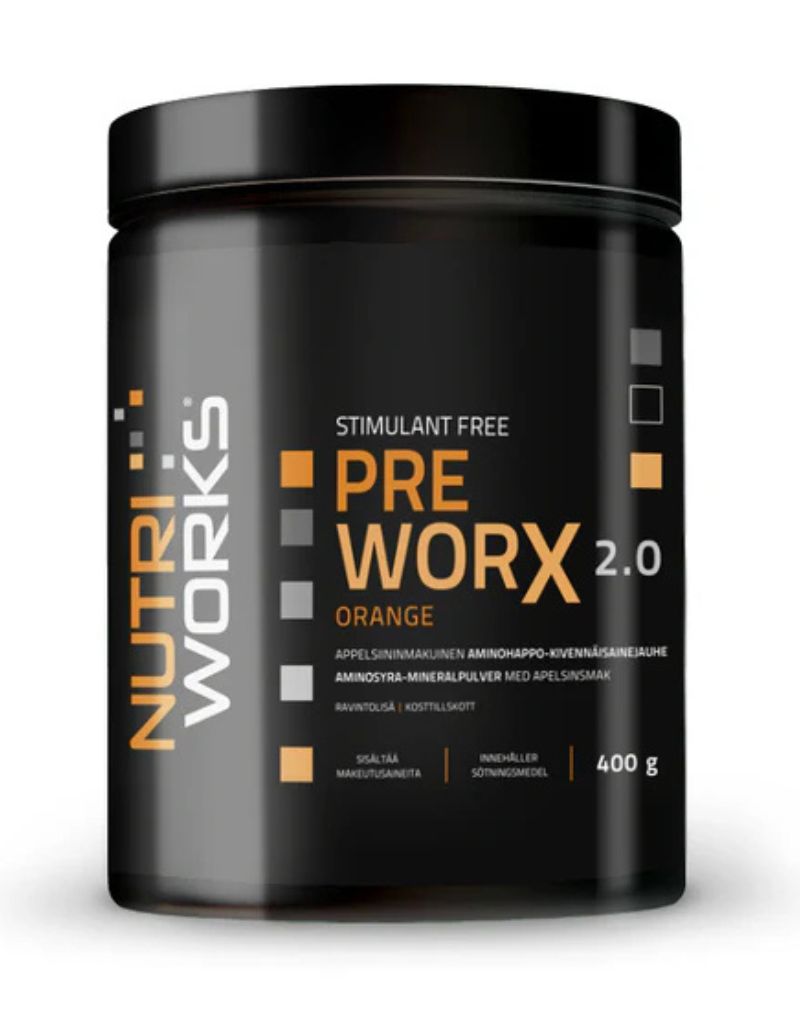 Nutri Works Pre WorX 2.0 Stimulant Free, 400 g, Orange