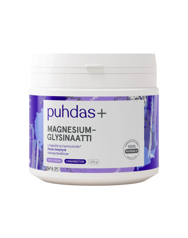 Puhdas+ Magnesiumglysinaatti, 200 g