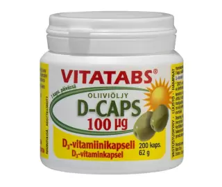 Vitatabs D-Caps, 200 kaps.