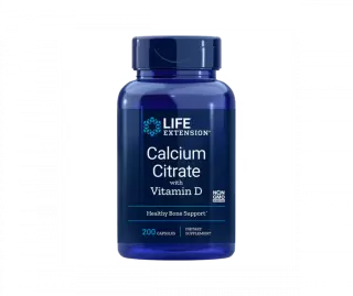 LifeExtension Calcium Citrate with Vitamin D, 200 kaps.
