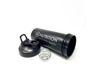 M-Nutrition Shaker sekoituspallolla, 1 l, musta