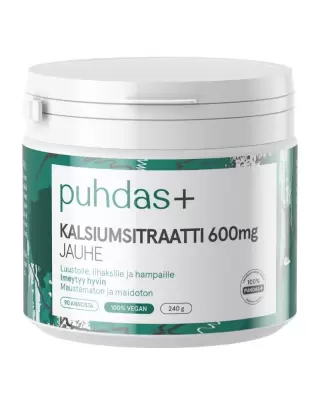 Puhdas+ Kalsiumsitraatti 600 mg (240 g)