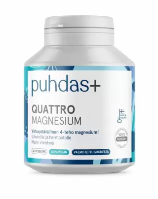 Puhdas+ Quattro Magnesium,  60 kaps.