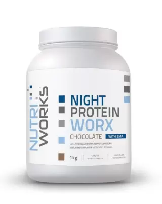 Nutri Works Night Protein Worx With ZMA, 1 kg, Chocolate