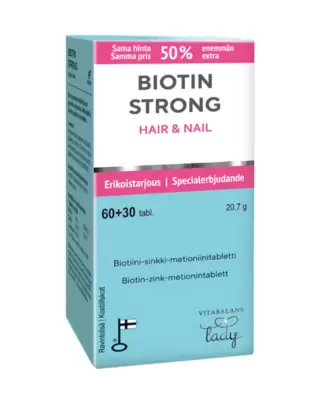 Biotin Strong Hair & Nail, 60 + 30 tabl. Kampanjakoko