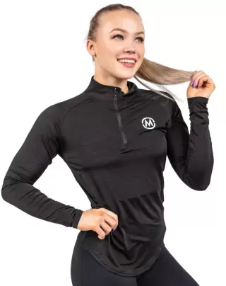M-Sportswear Long Sleeve Workout Shirt, Deep Black