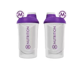 M-Nutrition Wave Shaker 600 ml, Valkoinen / Purppura