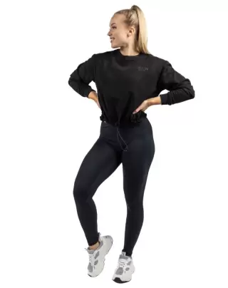 M-Sportswear Outlet Cropped Sweatshirt, Black