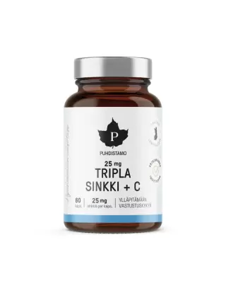 Puhdistamo Tripla Sinkki + C, 25 mg