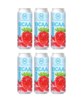 M-Nutrition BCAA-valmisjuoma, Wild Strawberry 6-pack (09/24)