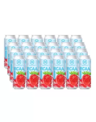 M-Nutrition BCAA-valmisjuoma, Wild Strawberry, 24 tlk (09/24)