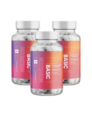 Big Buy: 3 kpl Basic Nutrition Luontainen L-Teaniini (450 kaps.)