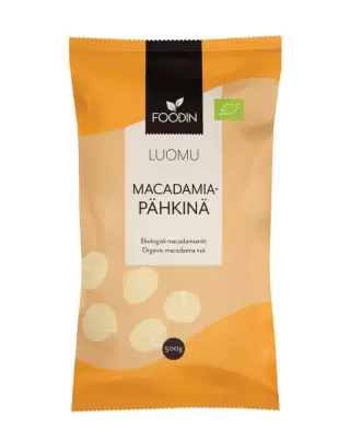 FOODIN Luomu Macadamiapähkinät 500 g