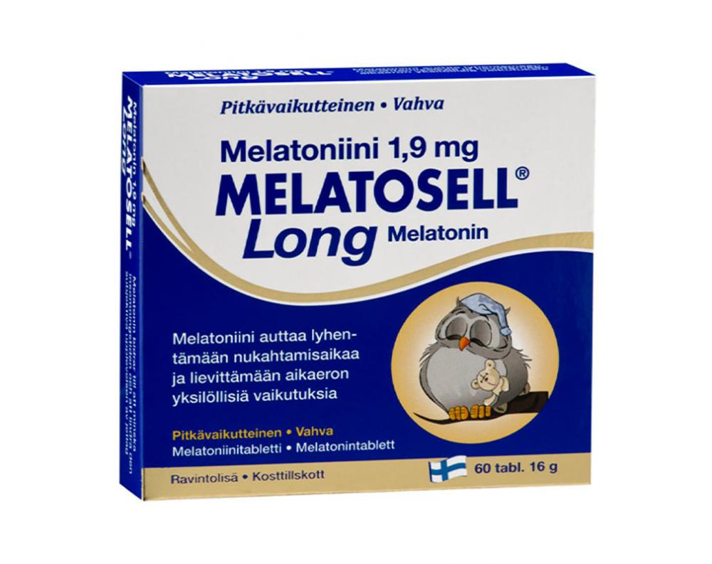 Melatosell Long Melatoniini 1,9 mg, 60 tabl. 