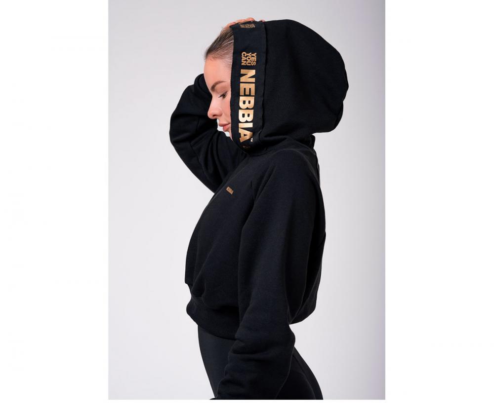 NEBBIA Golden Cropped Hoodie 824