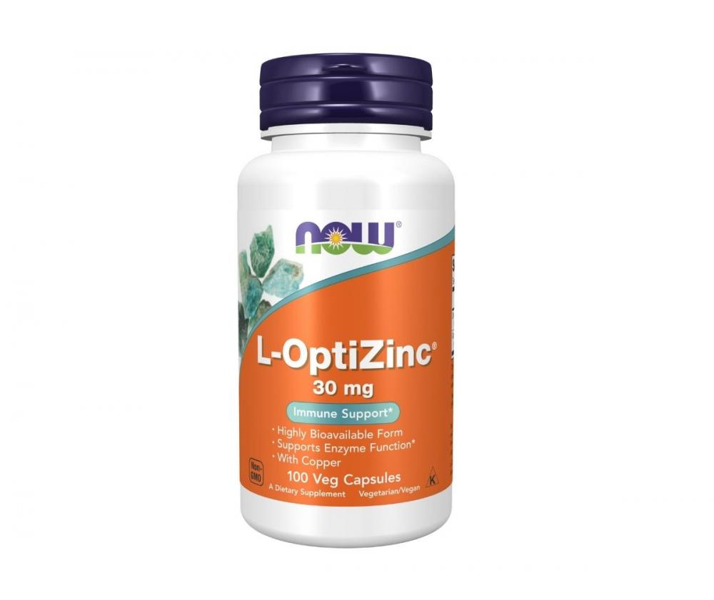 NOW Foods L-optizinc 30 mg, 100 kaps.