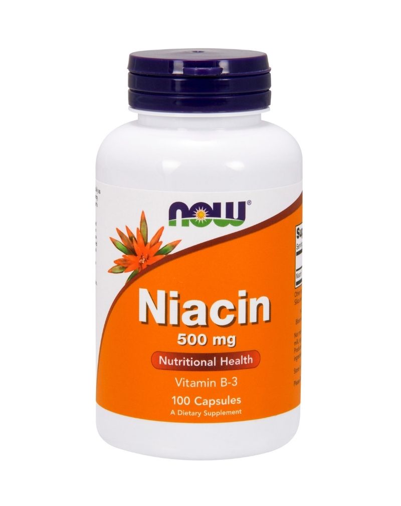 NOW Foods Niacin 500 mg, 100 kaps.