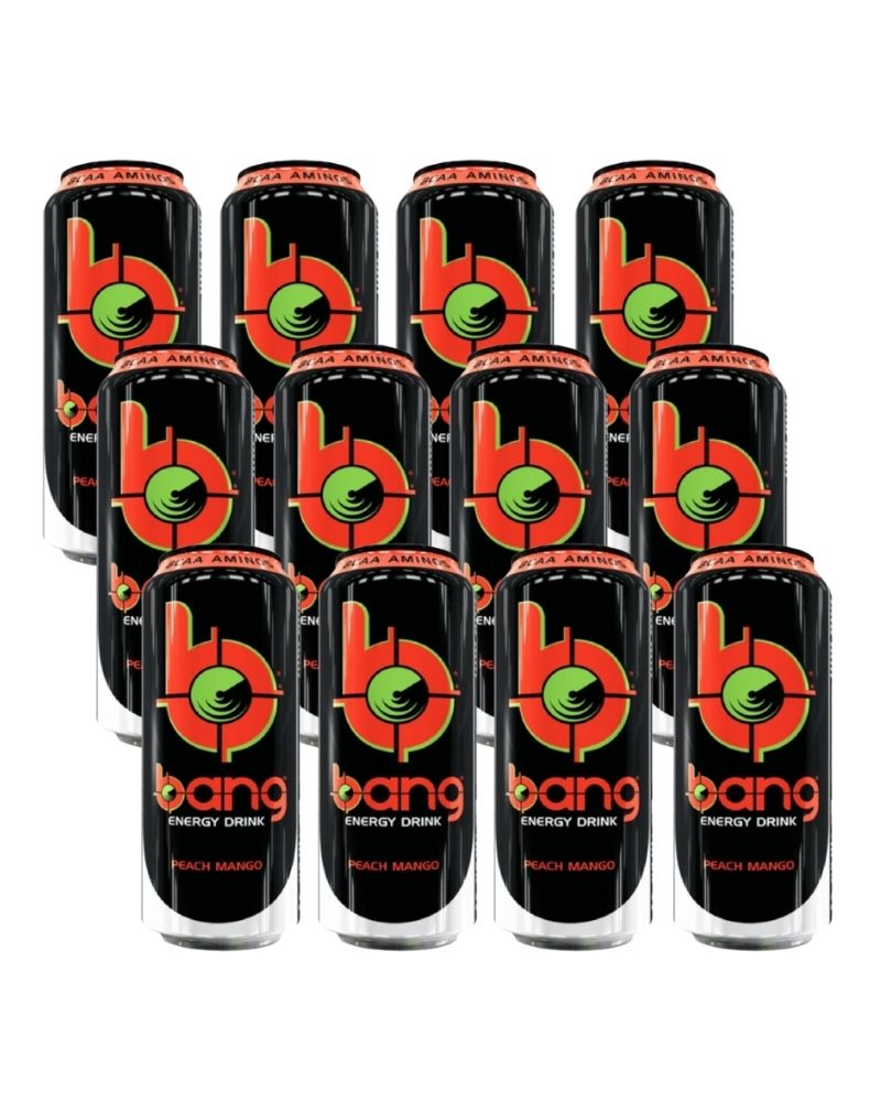Bang Energy Peach Mango, 12 kpl