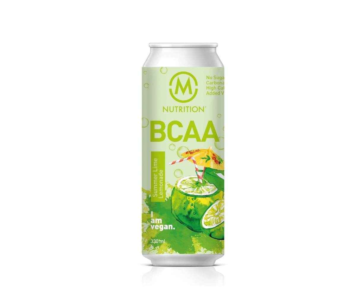M-Nutrition BCAA-valmisjuoma, 330ml, Summer Lime Lemonade