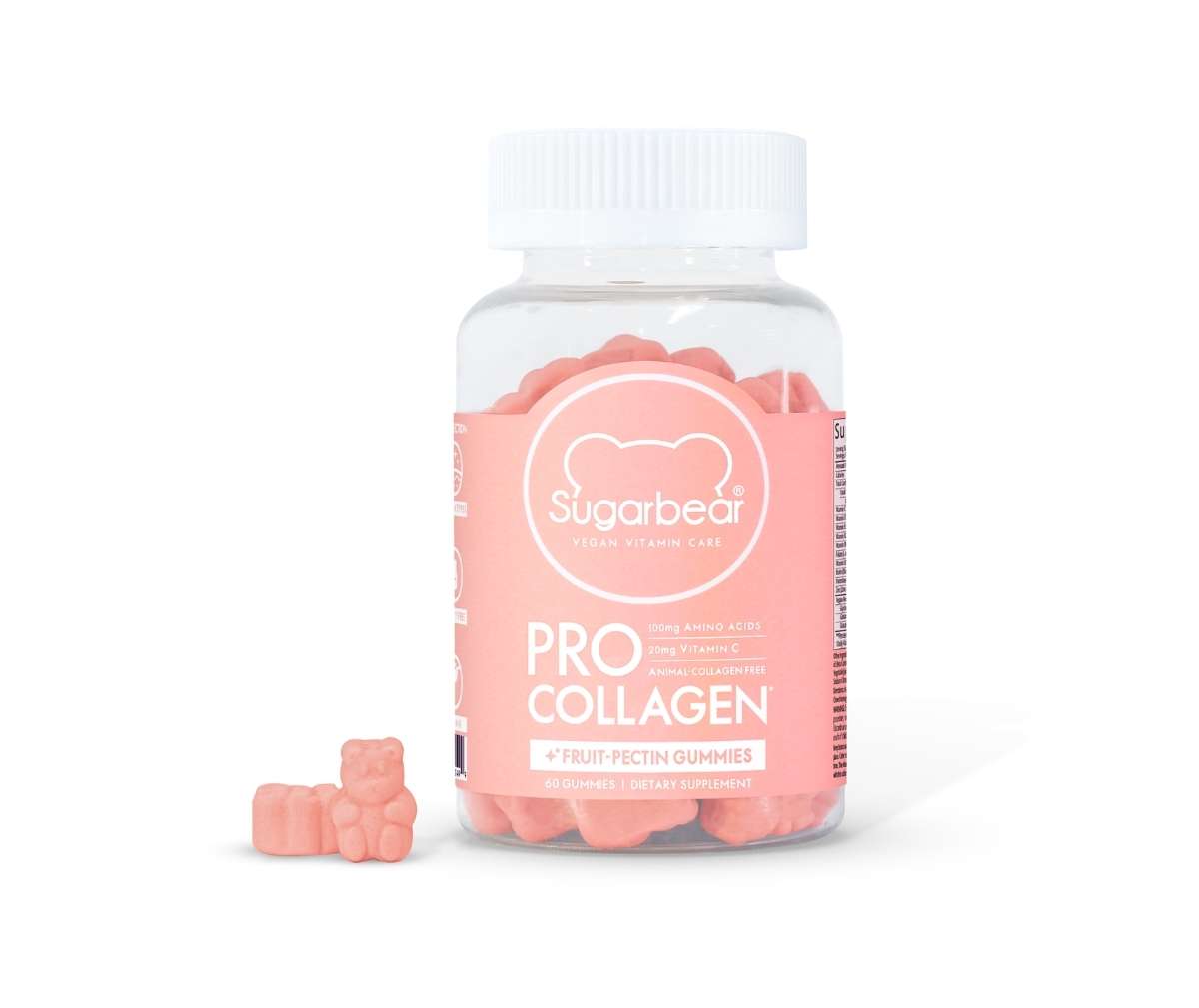 SugarBearHair Pro Collagen Gummies, 60 kpl. (Poistotuote, 08/22)