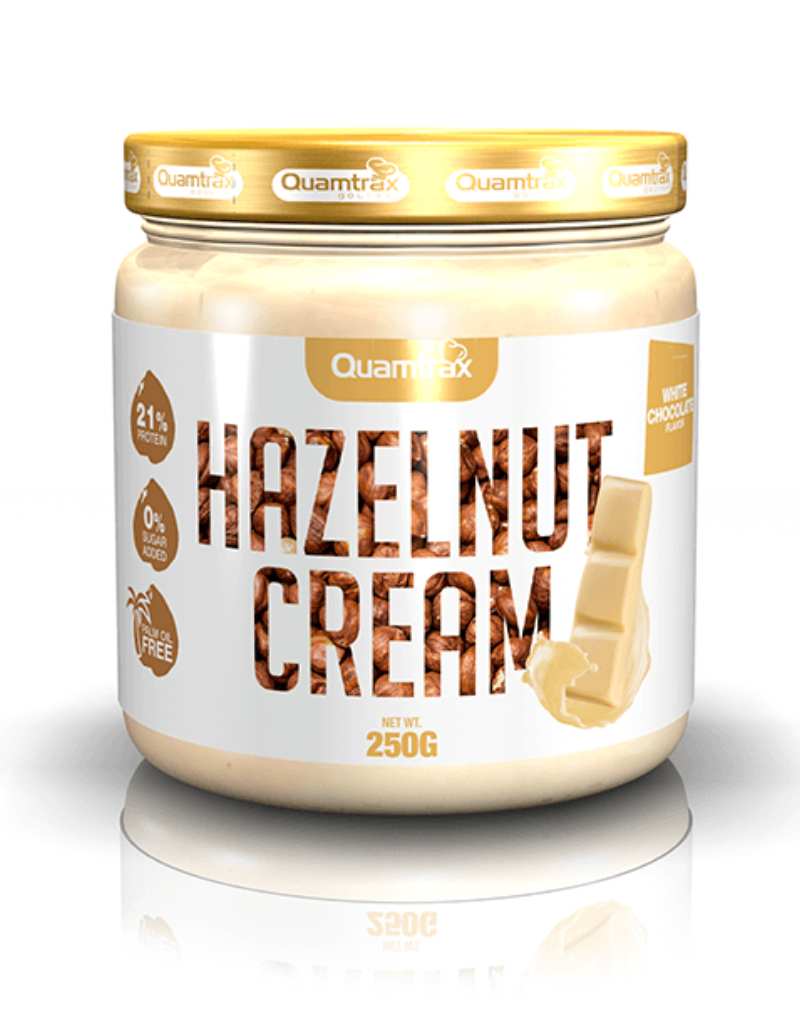 Quamtrax Hazelnut Cream 250 g, White Choco 