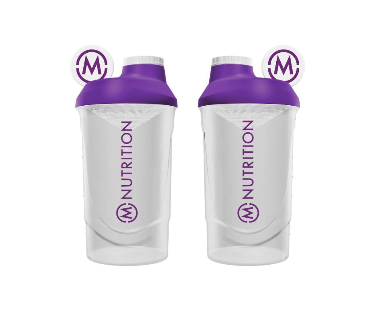 M-Nutrition Wave Shaker 600 ml, Valkoinen / Purppura