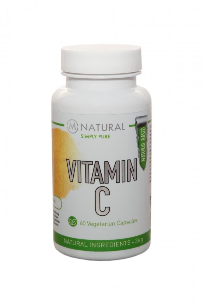 M-Natural Vitamin C, 60 kaps. (parasta ennen 10/2023)