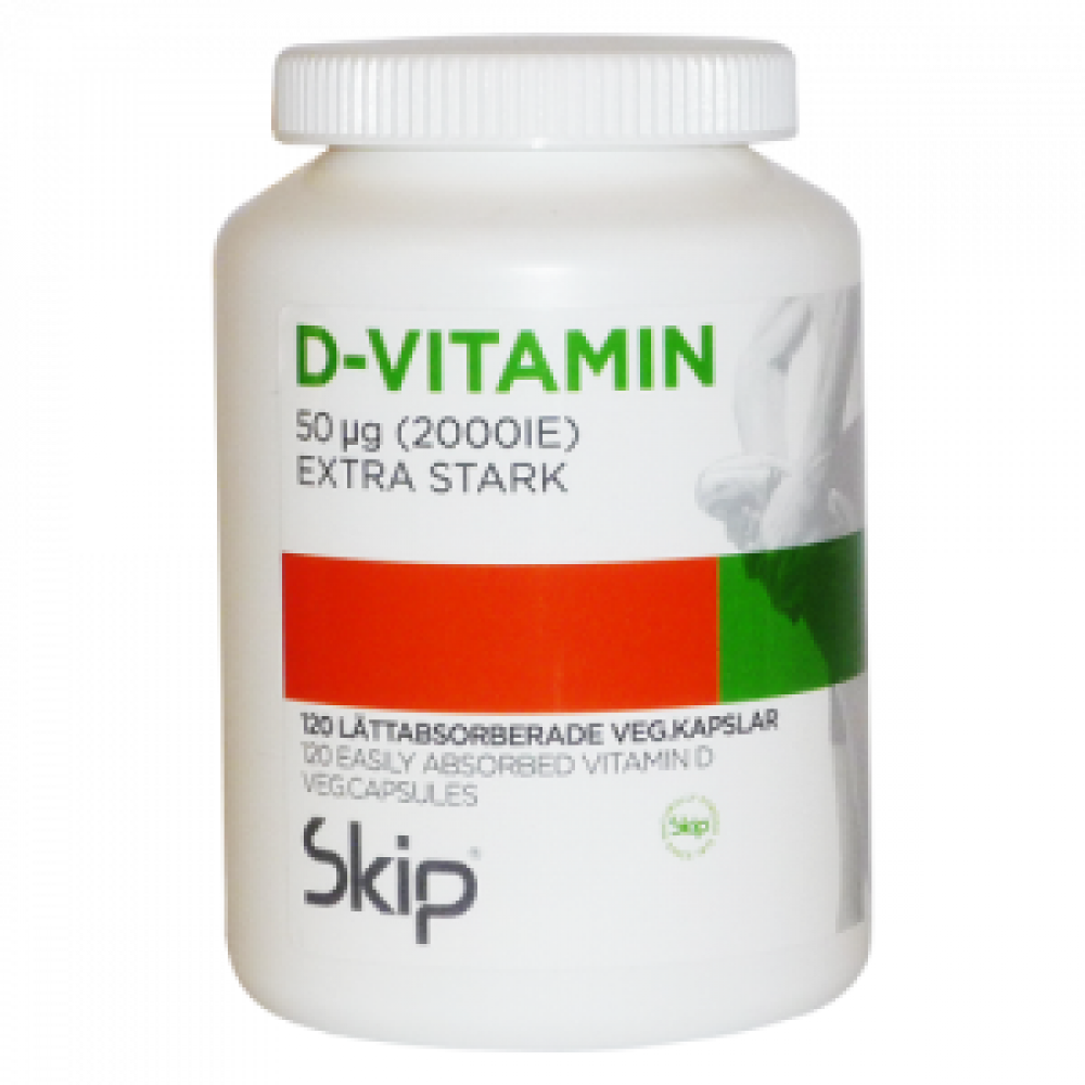 SKIP D-vitamiini 50 mcg, 120 kaps.