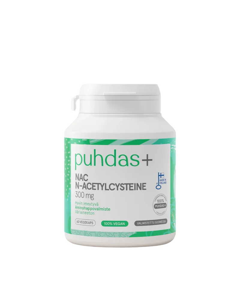 Puhdas+ NAC 300 mg, 60 kaps.