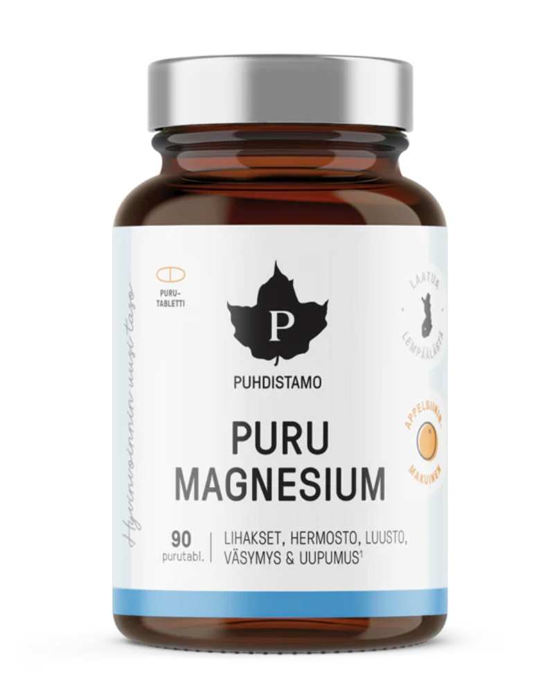 Puhdistamo - Real Foods Oy Puhdistamo Puru Magnesium, 90 tabl. | Black Friday