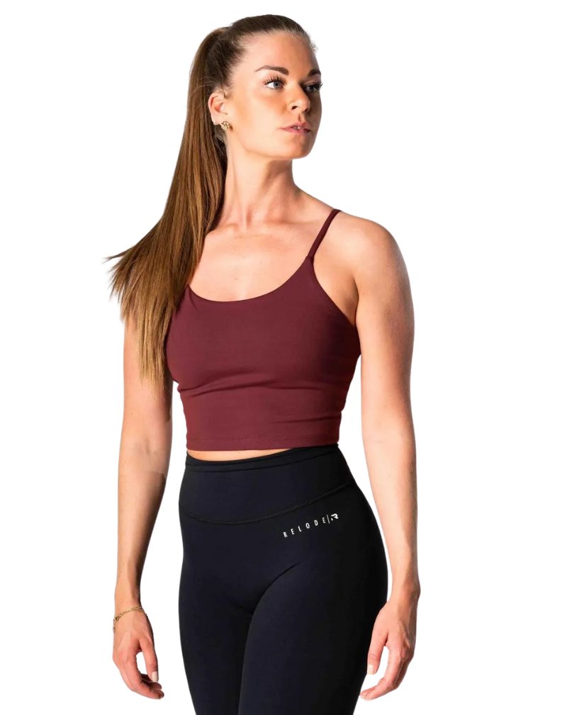 Relode Core Crop Top, Red