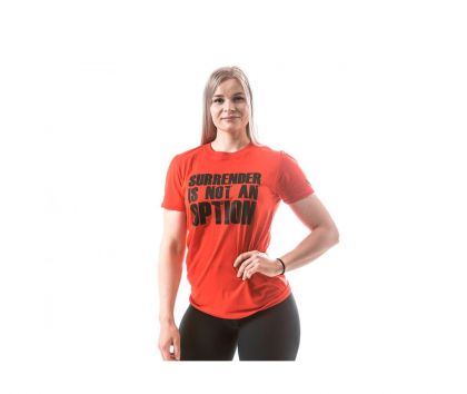 Bulls All Out motivational T-shirt, Surrender is not an option, Red