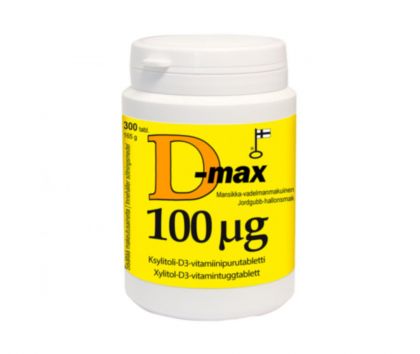 D-max 100 µg, Mansikka-Vadelma