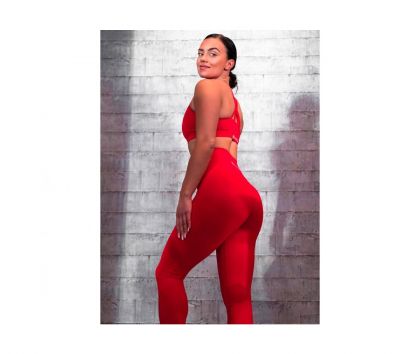 M-NUTRITION Sports Wear Scrunch Butt Tights, Pure Red