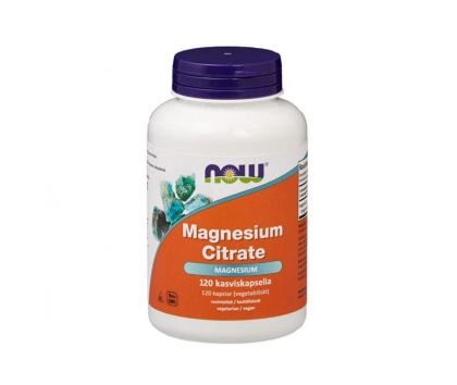 NOW Foods Magnesium Citrate, 120 kaps.