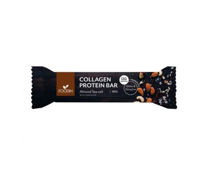 FOODIN Collagen Protein Bar, 50 g, Almond Sea Salt