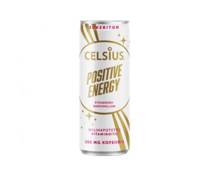Celsius Positive Energy Strawberry Marshmallow, 355 ml (21.4.2022)