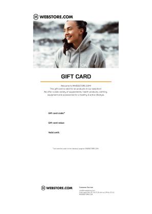 Electronic Giftcard to MWEBSTORE.COM