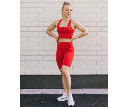 M-Sportswear Longline Sports Bra, Red