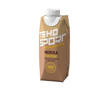 12 kpl TEHO Sport palautusjuoma 330 ml, mokka-kofeiini