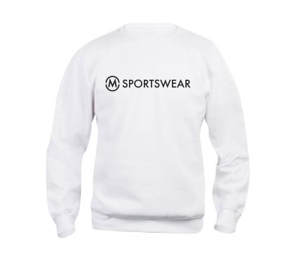 M-Sportswear White Sweatshirt with black logo