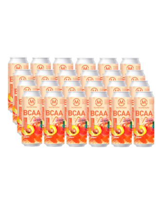 M-Nutrition BCAA-valmisjuoma, Peachy Summer Lemonade, 24 tlk