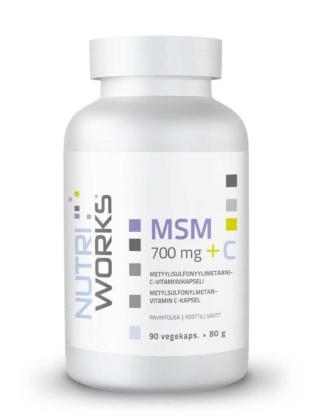 Nutri Works MSM 700 mg +C, 90 kaps.