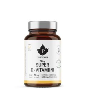Puhdistamo Super D-vitamiini, 50 mcg, 120 kaps. (03/24)