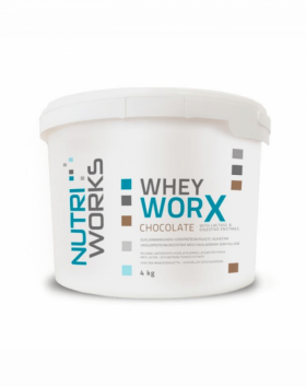 Nutri Works Whey WorX With Lactase & Digestive Enzymes, 4 kg, Chocolate
