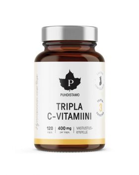Puhdistamo Tripla C-Vitamiini, 120 kaps. (09/23)