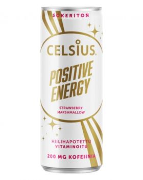 Celsius Positive Energy Strawberry Marshmallow, 355 ml (21.4.2022)