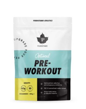 Puhdistamo Athletics Optimal Pre-Workout + kofeiini, 350 g, Greippi (Poistuvat tuote)
