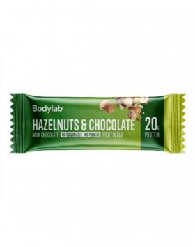 Bodylab Protein Bar, 55 g, Hazelnuts & Chocolate (päiväys 3/22)